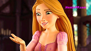 Long-Haired Beauty Takes Control: Rapunzel's Sensual Cowgirl & Deep Throat Fantasy