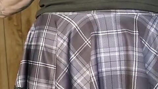Schoolgirl Hikes Her Skirt and Plugs Their Tight Hole