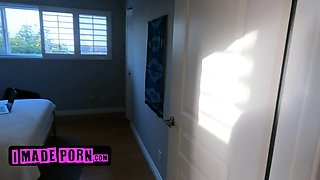 I made porn - Two college girls in sexy lingerie enjoy lucky stud and share his cum - Full video