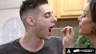 OUT OF THE FAMILY - Hot Busty Stepmom McKenzie Lee Gets Her Tight Ass Banged By Her Stepson
