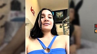 Amateur striptease and Solo masturbation