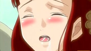 Hentai red-haired teen fucked hard by a dark ugly bus driver