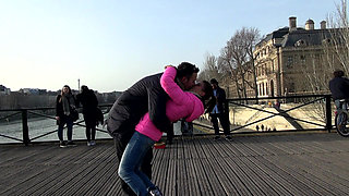 Lovely brunette smashed in her hairy pussy