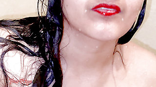 Priya naked bathing under the shower and fingering and dildo for fun while talking with Boyfriend in Hindi audio
