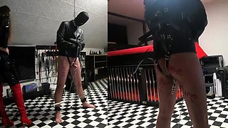 Merciless goddess gives her slave the punishment he deserves