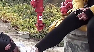 Licking Very Muddy Sneakers Clean