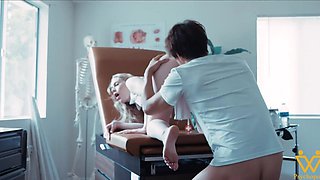 Sexy Slim Blonde Nurse Prescribes Her Asian Patient An Intense Fuck Therapy