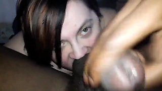Stroking BBC Licking His Balls Sucking His Cock Swallowing His Cum