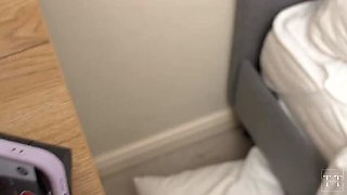 Real Homemade Lovers Fuck Before Long Separation - Ellie Wild Sucks Big Cock & Takes Cum in Mouth