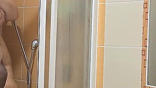 Simple Shower with My BBW Wife Turns Into Hot Sex and Ends with Cum Inside and Mutual Orgasm