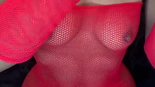 Squeezing My Tits Wearing Nipple Clamps Flashing My Hairy Pussy