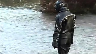 Extreme fetish latex play