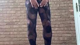 Sexy Crossdresser Kellycd2022 in black sexy body stocking and heels