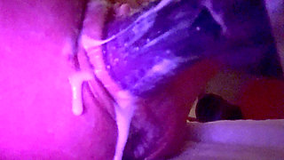 Whore loves showing her loose used cunt getting railed by machine