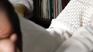 Shy Secretary Kerry Displays Her Nylon Feet on the Table