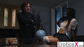 Naughty College Student Spanked wt Cock By Teacher - Nina Pink - EroticaX