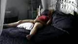 Hidden camera caught mature woman masturbating in her bedroom