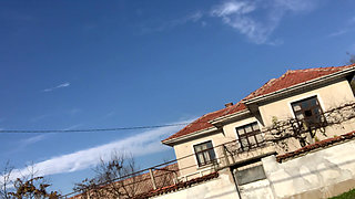 Walking naked at sunny day