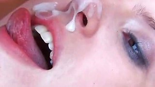 Cute young French slut fucking DP with 2 cocks on the beach