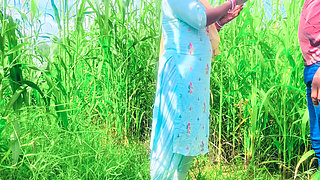 Priya bhabhi in the field with brother-in-law