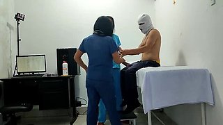 Hot Latina Doctor & Nurse Fuck Patient on Stretcher - Amateur Clinic Sex