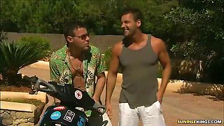 Claudia Antonelli meets two guys at the pool