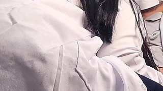 Slutty Nurse Catches Doctor on Duty and Performs Very Intimate Exam in Hospital Bathroom