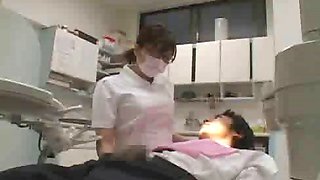 Jerking off at the Japanese dentist office