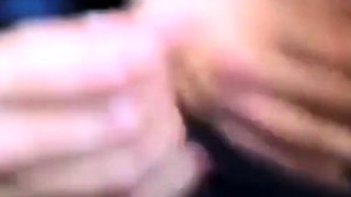 Nervous Boyfriend Receives a Bus Blowjob from His Blonde Gir