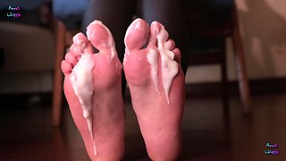 My Dirty Feet, My Creamy Feet,yogurt on My Feet