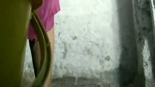 Indian bhabhi takes bath - hidden camera