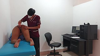 Perverted Doctor Fucks Pussy of Horny College Girl 18+