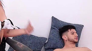 Maid Joins a Wild Threesome of Her Boss with Her Friend and a Girl From Last Night