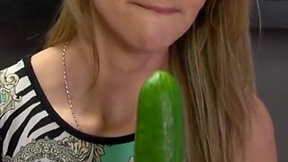 Sexy big ass chick gets face fucked in the kitchen from her fucker