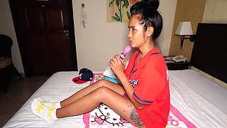 Big ass Thai MILF masturbation and fuck
