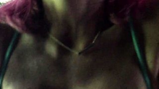 Cumshot on big boobs for slut tit fucking in hd