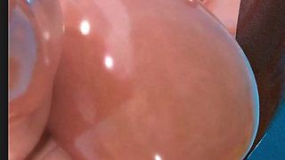 Fat Ass Fortnite Slut Getting Her Tight Oiled up Pussy Fucked