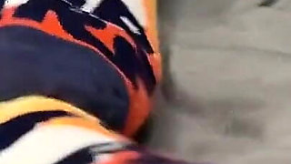 Ebony Girl Does Sock Removal to Show off Her Feet