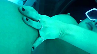 Busty brunette sucks and licks big cock in a close up