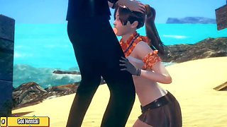 3D Hentai - Sex on the beach
