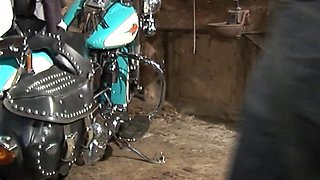Dirty MILF Ass Fucked Hard by Two Huge Cocks Inside a Shack