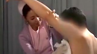Delightful Asian Nurse Has A Horny Patient Caressing Her Bi