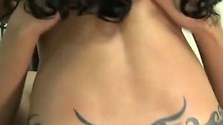 Hot brunette with big tits gets fucked in the office