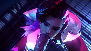 Overwatch Animated Sweet Sombra Gets Nice Pounding Behind