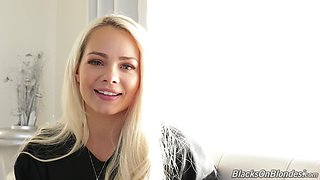 Cute petite model Elsa Jean gives an interview