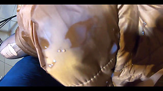 Smoking and a Lot of Cum on My New Light Brown Long Jacket Is What My Impotent Husband Wants- Preview