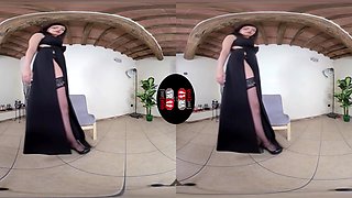 Seductive Sofia Gives You A Steamy Hot Foot Tease; Stunning Brunette Leg And Foot Fetish Stocking Virtual Reality Video