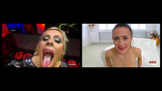 Jerk off and Suck Until the Bitte End - She Can't Get Enough - 20 Men Finish Her off