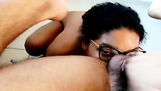 Keeping Oral Hygiene With Toothbrush Full Of Cum And Spit