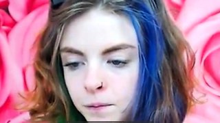 Emo 18-Year-Old With Tattoos Masturbates on Webcam